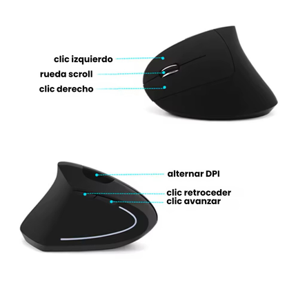 Ratón Ergónomico para Zurdos